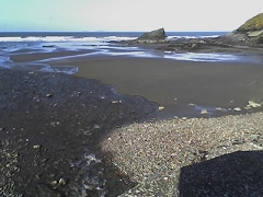 broad ahven beach winter sun
